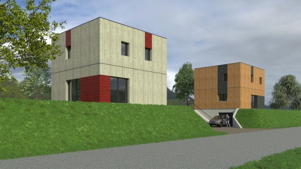 Construire une maison contemporaine ossature bois en Normandie...